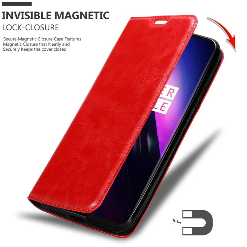 Cadorabo Hülle kompatibel mit OnePlus 8 Schutzhülle mit Magnetverschluss, Standfunktion und Kartenfach