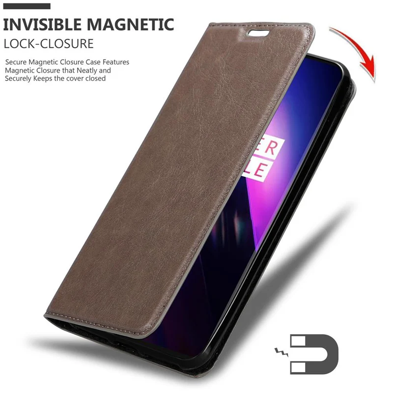 Cadorabo Hülle kompatibel mit OnePlus 8 Schutzhülle mit Magnetverschluss, Standfunktion und Kartenfach