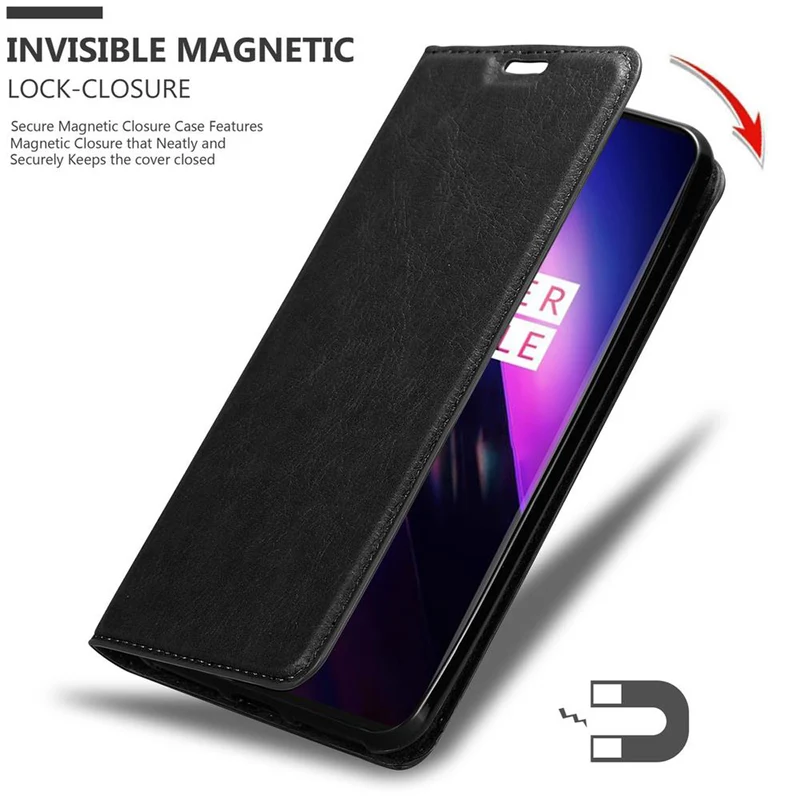 Cadorabo Hülle kompatibel mit OnePlus 8 Schutzhülle mit Magnetverschluss, Standfunktion und Kartenfach