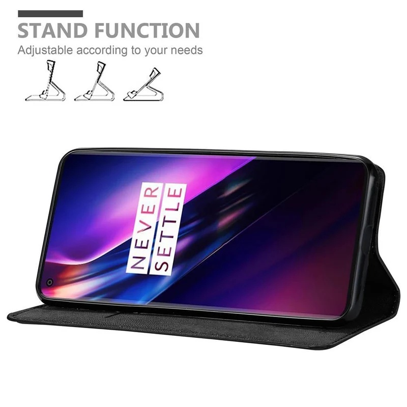 Cadorabo Hülle kompatibel mit OnePlus 8 Schutzhülle mit Magnetverschluss, Standfunktion und Kartenfach