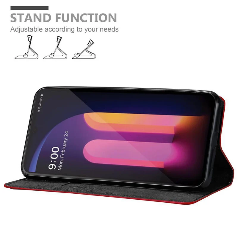 Cadorabo Hülle kompatibel mit LG V60 ThinQ Schutzhülle mit Magnetverschluss, Standfunktion und Kartenfach
