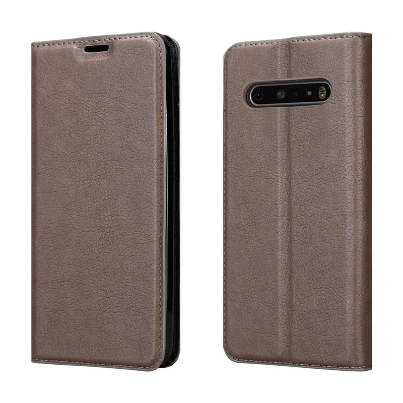 Cadorabo Hülle kompatibel mit LG V60 ThinQ Schutzhülle mit Magnetverschluss, Standfunktion und Kartenfach