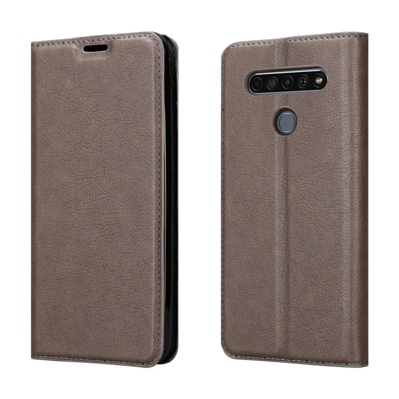Cadorabo Hülle kompatibel mit LG K61 Schutzhülle mit Magnetverschluss, Standfunktion und Kartenfach