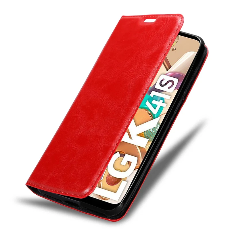 Cadorabo Hülle kompatibel mit LG K41S Schutzhülle mit Magnetverschluss, Standfunktion und Kartenfach