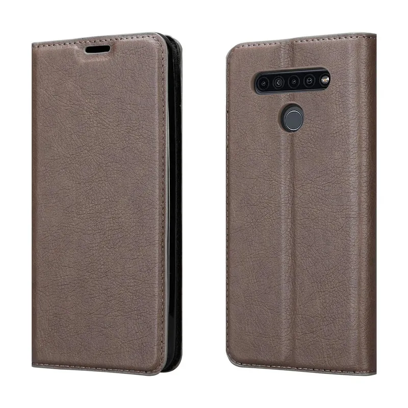 Cadorabo Hülle kompatibel mit LG K41S Schutzhülle mit Magnetverschluss, Standfunktion und Kartenfach