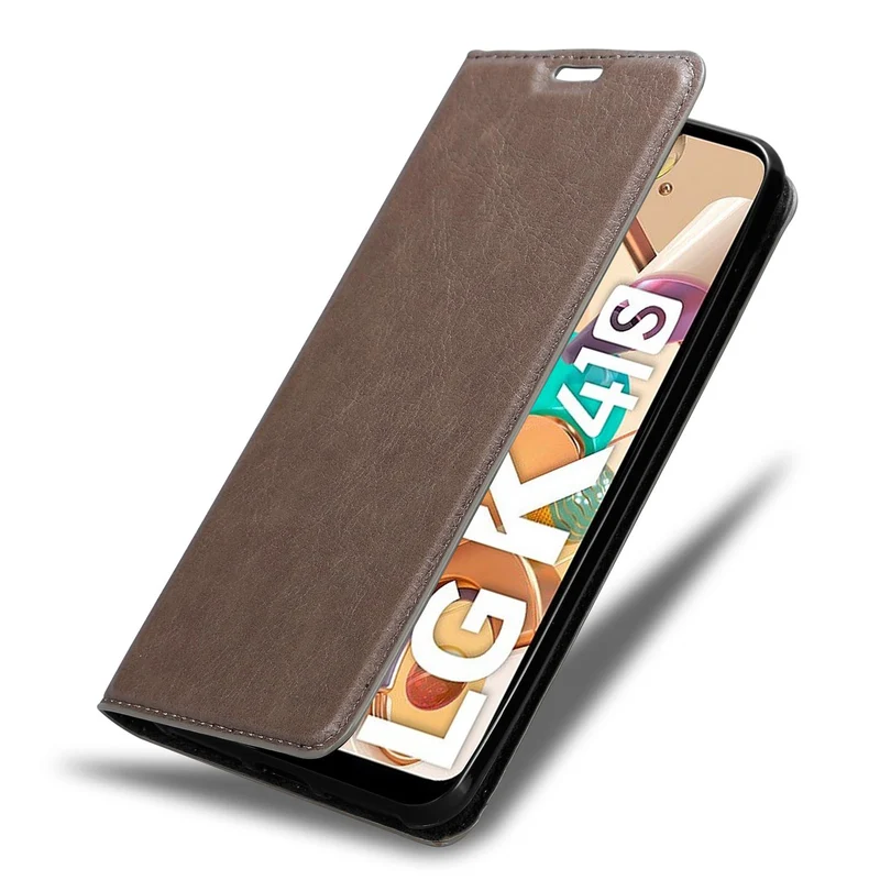 Cadorabo Hülle kompatibel mit LG K41S Schutzhülle mit Magnetverschluss, Standfunktion und Kartenfach