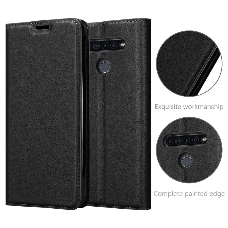 Cadorabo Hülle kompatibel mit LG K41S Schutzhülle mit Magnetverschluss, Standfunktion und Kartenfach