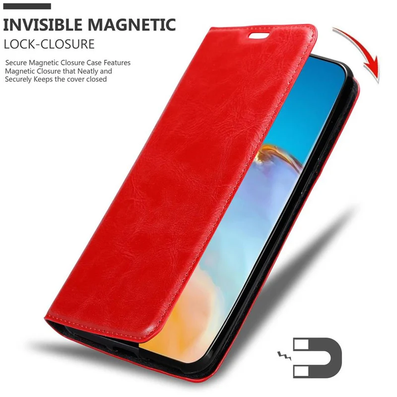 Cadorabo Hülle kompatibel mit Huawei P40 PRO / P40 PRO+ Schutzhülle mit Magnetverschluss, Standfunktion und Kartenfach