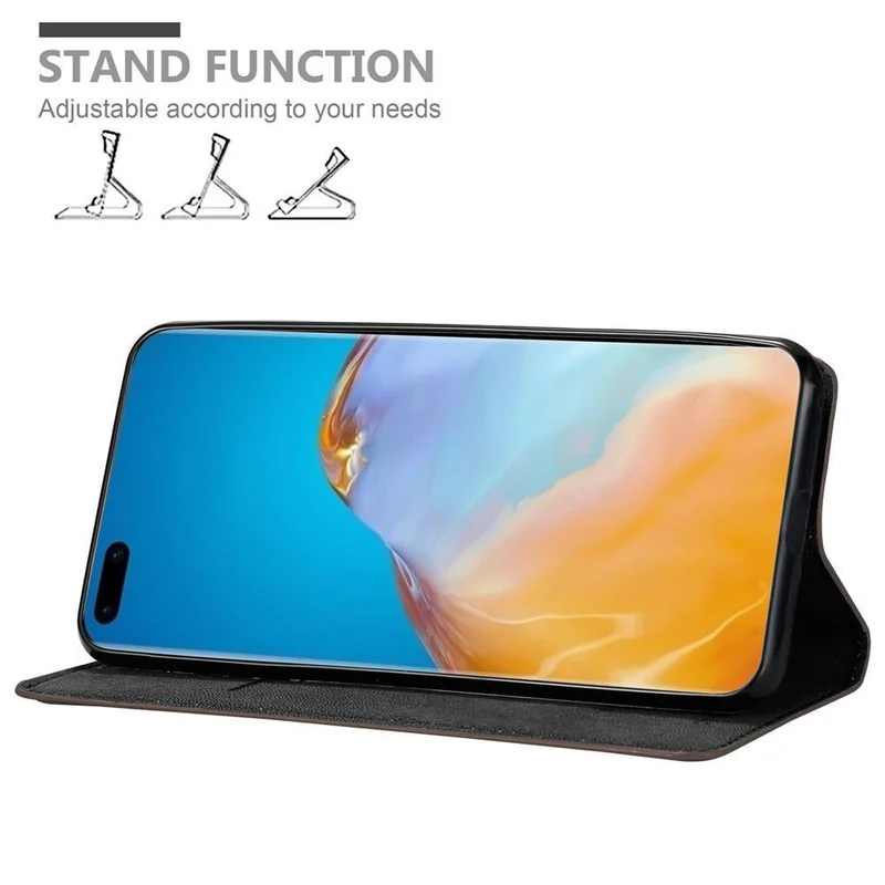 Cadorabo Hülle kompatibel mit Huawei P40 PRO / P40 PRO+ Schutzhülle mit Magnetverschluss, Standfunktion und Kartenfach