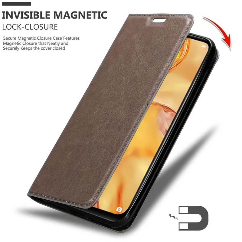 Cadorabo Hülle kompatibel mit Huawei NOVA 6 SE / P40 LITE / NOVA 7i Schutzhülle mit Magnetverschluss, Standfunktion und Kartenfach