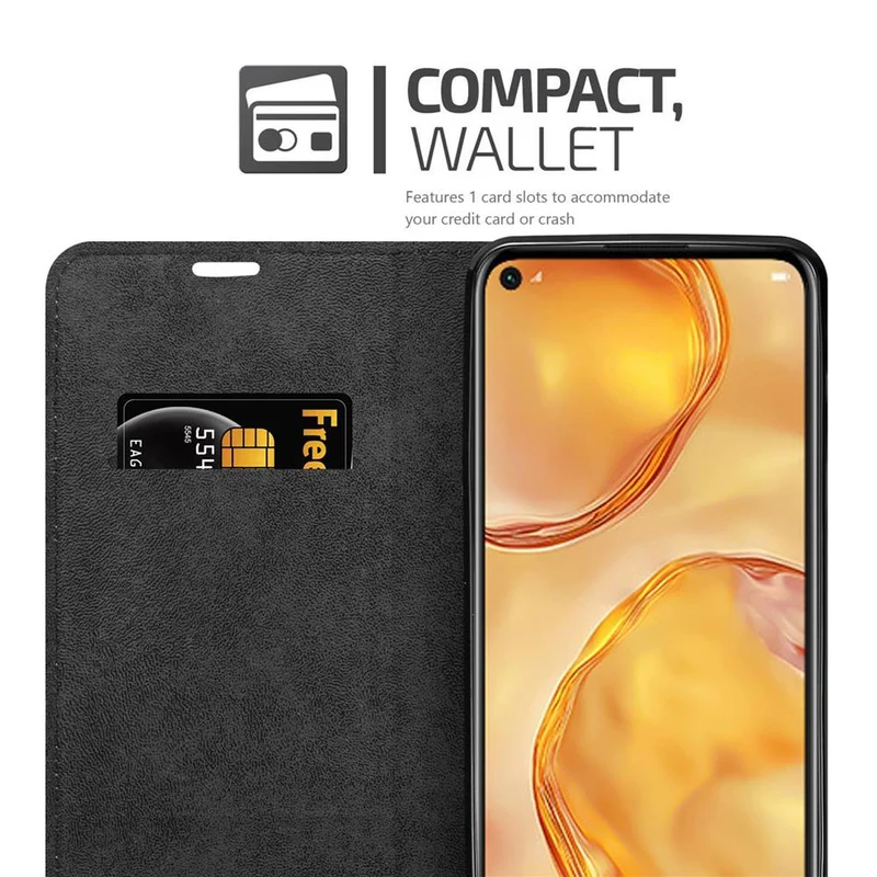 Cadorabo Hülle kompatibel mit Huawei NOVA 6 SE / P40 LITE / NOVA 7i Schutzhülle mit Magnetverschluss, Standfunktion und Kartenfach