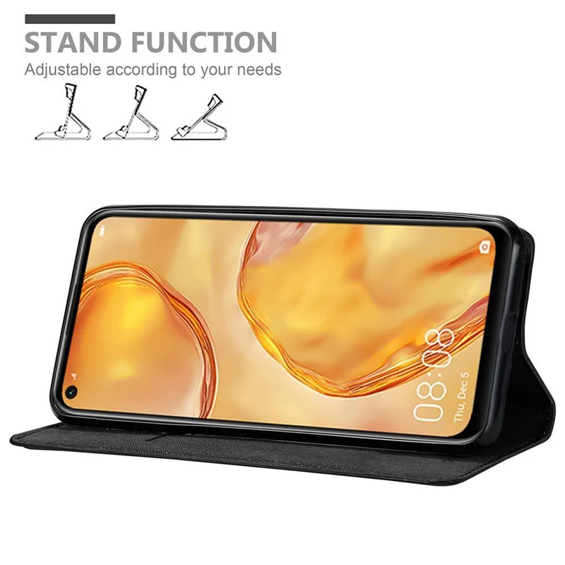 Cadorabo Hülle kompatibel mit Huawei NOVA 6 SE / P40 LITE / NOVA 7i Schutzhülle mit Magnetverschluss, Standfunktion und Kartenfach
