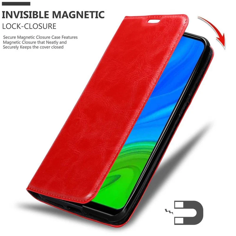 Cadorabo Hülle kompatibel mit Huawei P SMART 2020 Schutzhülle mit Magnetverschluss, Standfunktion und Kartenfach