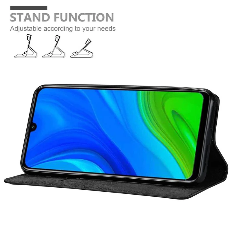 Cadorabo Hülle kompatibel mit Huawei P SMART 2020 Schutzhülle mit Magnetverschluss, Standfunktion und Kartenfach