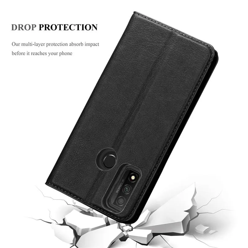 Cadorabo Hülle kompatibel mit Huawei P SMART 2020 Schutzhülle mit Magnetverschluss, Standfunktion und Kartenfach