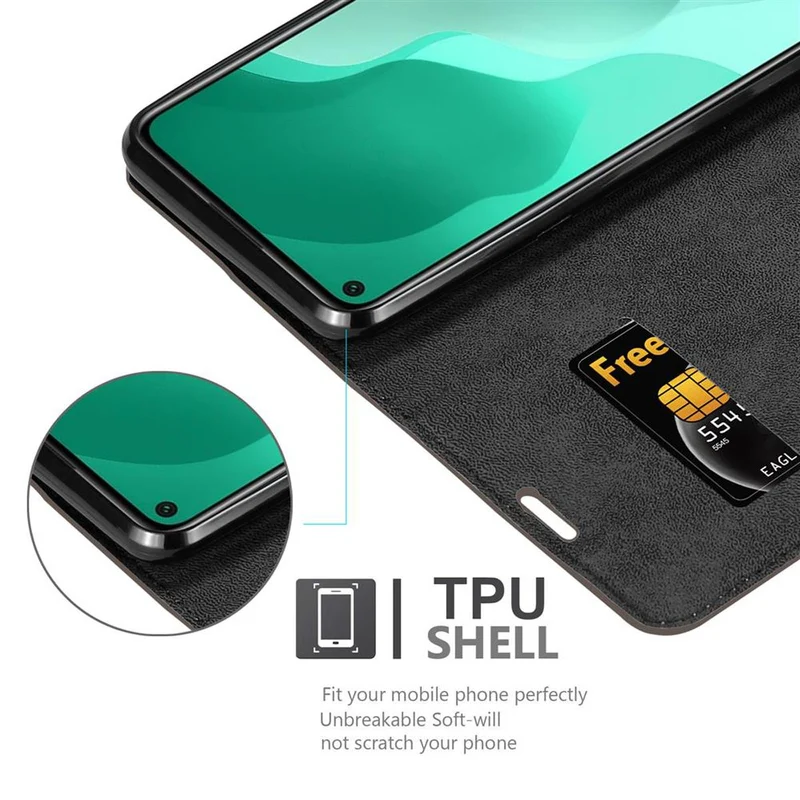 Cadorabo Hülle kompatibel mit Huawei NOVA 7 SE Schutzhülle mit Magnetverschluss, Standfunktion und Kartenfach