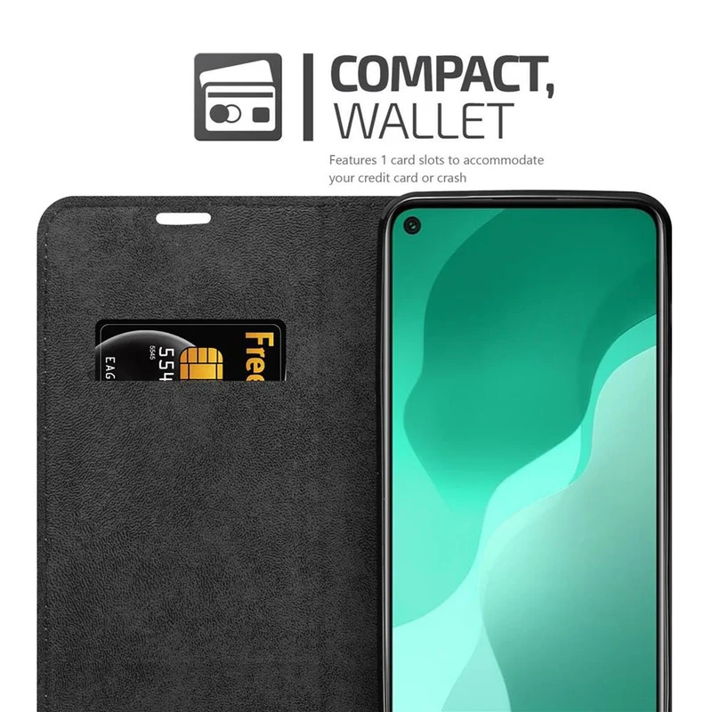 Cadorabo Hülle kompatibel mit Huawei NOVA 7 SE Schutzhülle mit Magnetverschluss, Standfunktion und Kartenfach