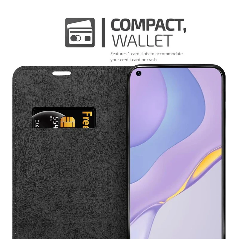 Cadorabo Hülle kompatibel mit Huawei NOVA 7 5G Schutzhülle mit Magnetverschluss, Standfunktion und Kartenfach