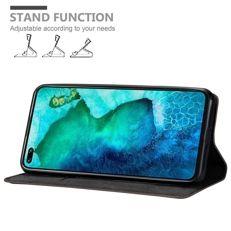 Cadorabo Hülle kompatibel mit Honor View 30 PRO Schutzhülle mit Magnetverschluss, Standfunktion und Kartenfach