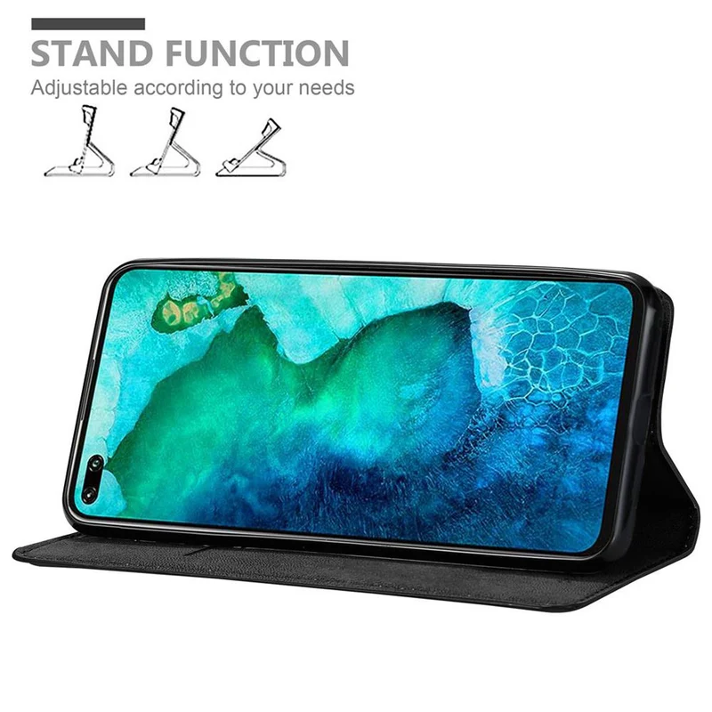 Cadorabo Hülle kompatibel mit Honor View 30 PRO Schutzhülle mit Magnetverschluss, Standfunktion und Kartenfach