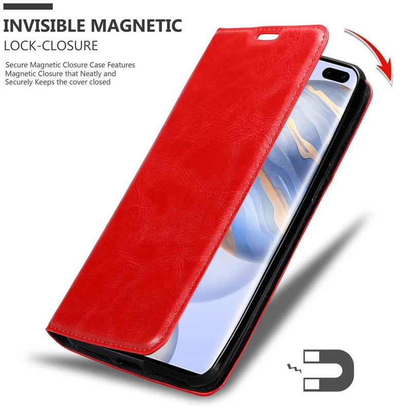 Cadorabo Hülle kompatibel mit Honor 30 PRO Schutzhülle mit Magnetverschluss, Standfunktion und Kartenfach