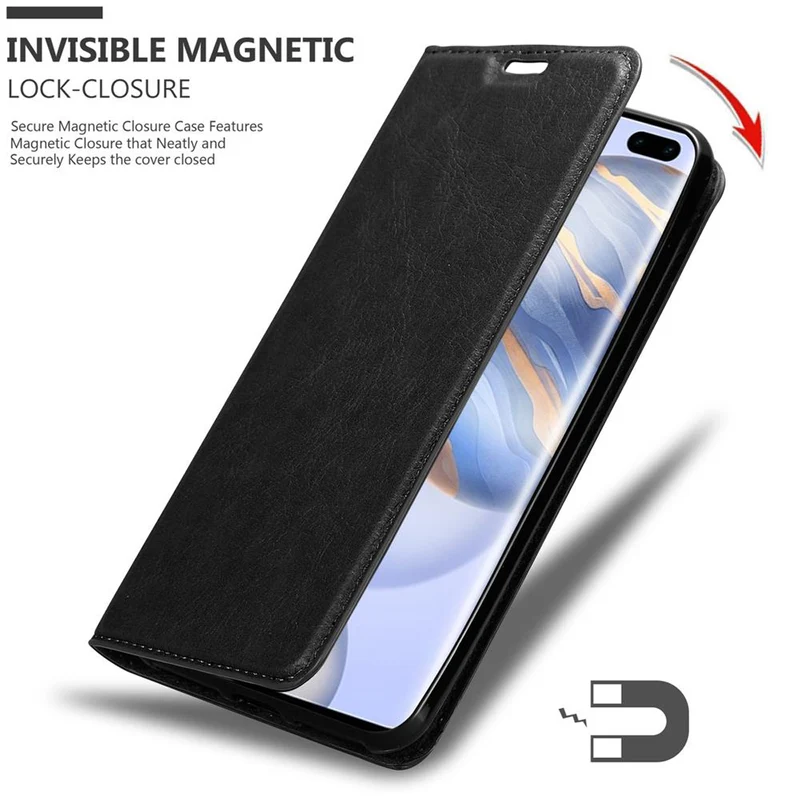 Cadorabo Hülle kompatibel mit Honor 30 PRO Schutzhülle mit Magnetverschluss, Standfunktion und Kartenfach