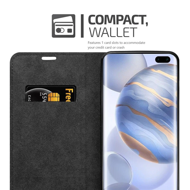 Cadorabo Hülle kompatibel mit Honor 30 PRO Schutzhülle mit Magnetverschluss, Standfunktion und Kartenfach