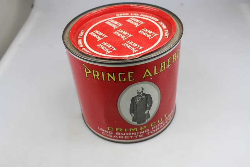 "Prince Albert" Glas, große Packung Tabak aus dem 2. Weltkrieg
