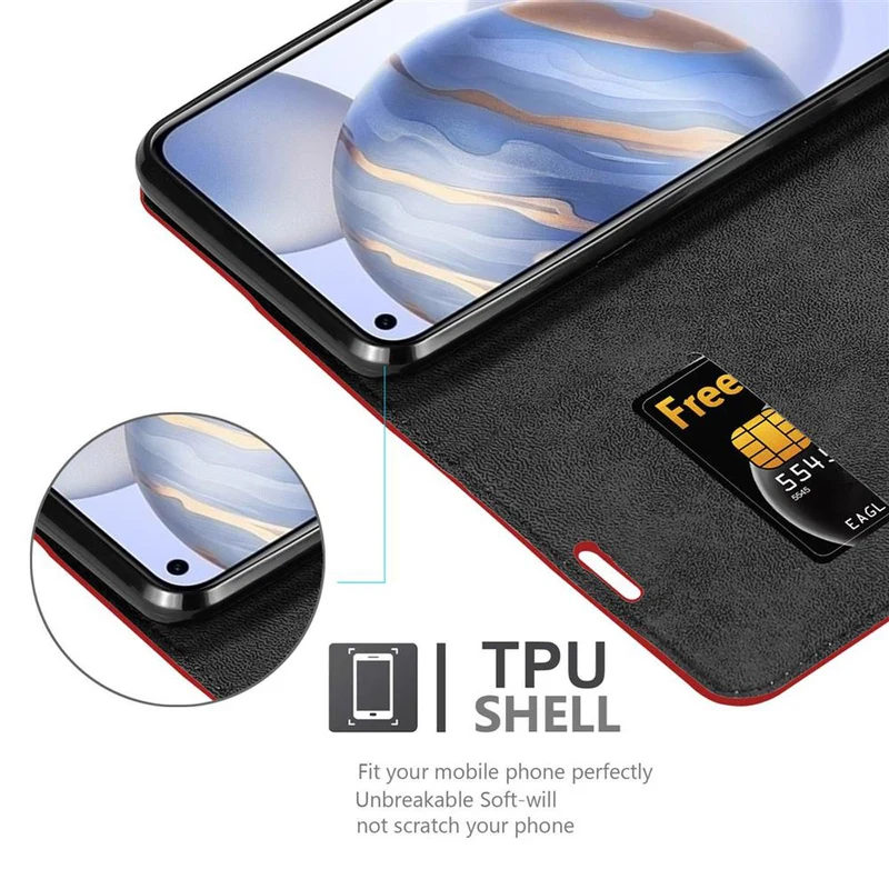 Cadorabo Hülle kompatibel mit Honor 30 Schutzhülle mit Magnetverschluss, Standfunktion und Kartenfach