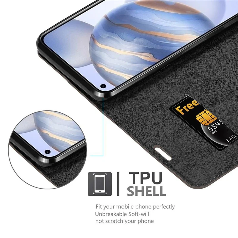 Cadorabo Hülle kompatibel mit Honor 30 Schutzhülle mit Magnetverschluss, Standfunktion und Kartenfach