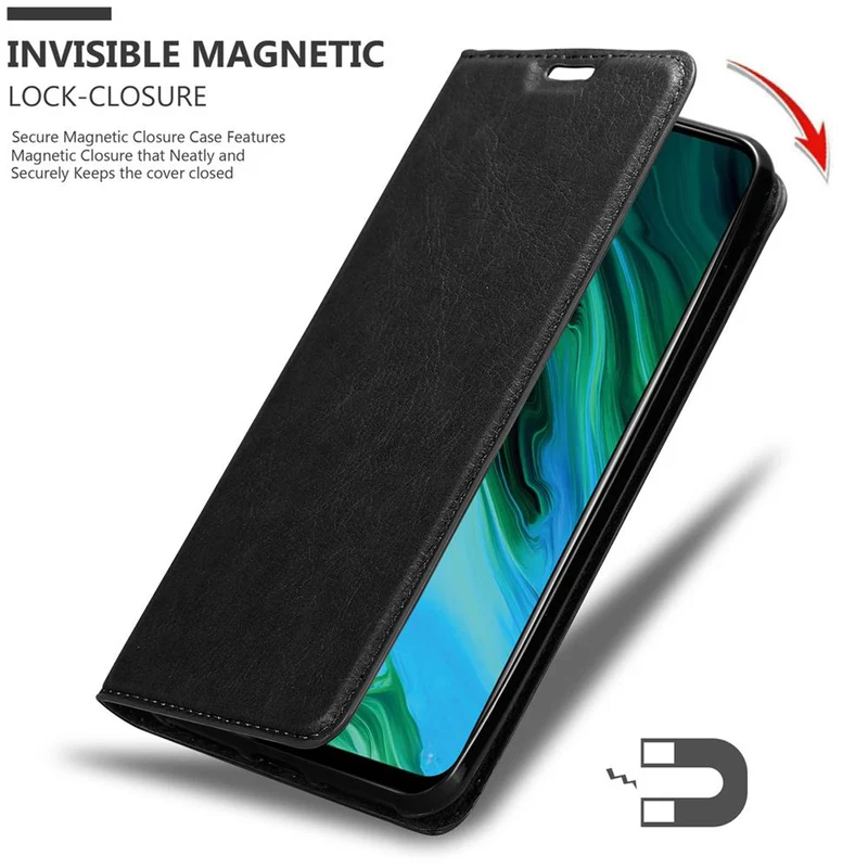 Cadorabo Hülle kompatibel mit Honor 20e Schutzhülle mit Magnetverschluss, Standfunktion und Kartenfach