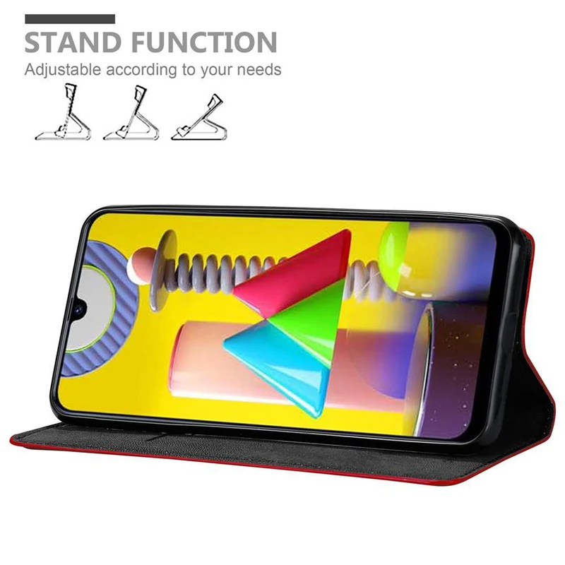 Cadorabo Hülle kompatibel mit Samsung Galaxy M31 Schutzhülle mit Magnetverschluss, Standfunktion und Kartenfach