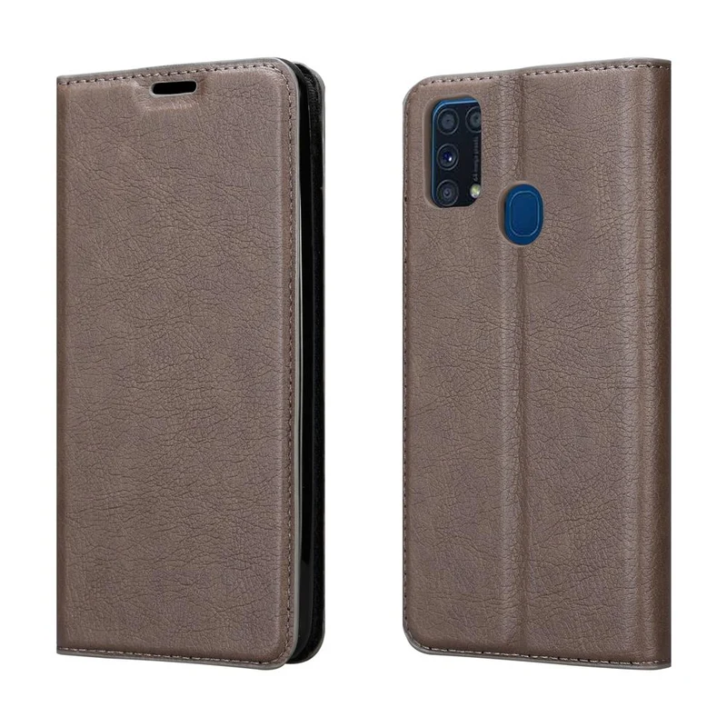 Cadorabo Hülle kompatibel mit Samsung Galaxy M31 Schutzhülle mit Magnetverschluss, Standfunktion und Kartenfach