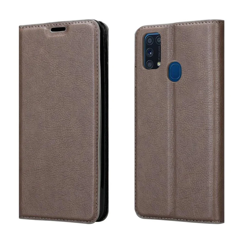 Cadorabo Hülle kompatibel mit Samsung Galaxy M31 Schutzhülle mit Magnetverschluss, Standfunktion und Kartenfach
