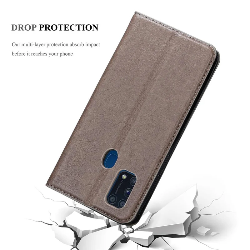 Cadorabo Hülle kompatibel mit Samsung Galaxy M31 Schutzhülle mit Magnetverschluss, Standfunktion und Kartenfach
