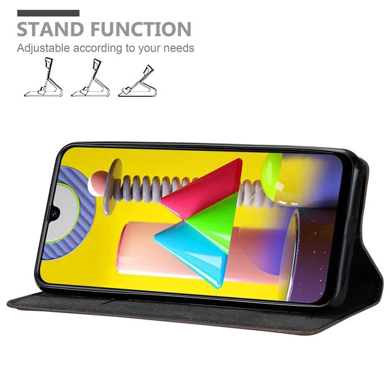 Cadorabo Hülle kompatibel mit Samsung Galaxy M31 Schutzhülle mit Magnetverschluss, Standfunktion und Kartenfach