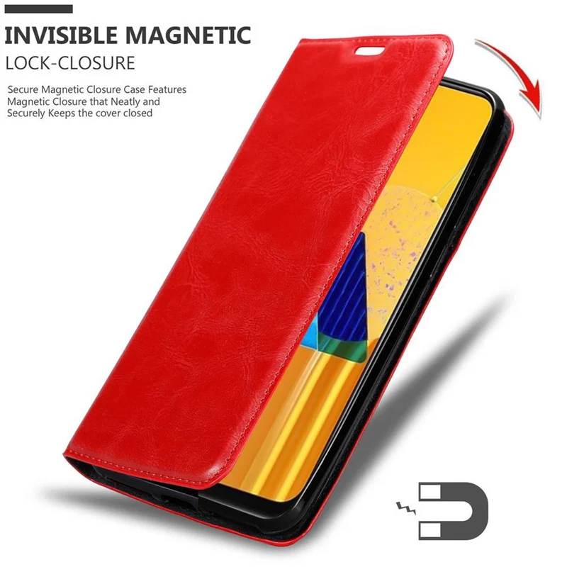 Cadorabo Hülle kompatibel mit Samsung Galaxy M21 / M30s Schutzhülle mit Magnetverschluss, Standfunktion und Kartenfach
