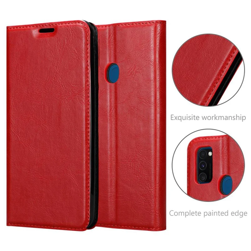 Cadorabo Hülle kompatibel mit Samsung Galaxy M21 / M30s Schutzhülle mit Magnetverschluss, Standfunktion und Kartenfach