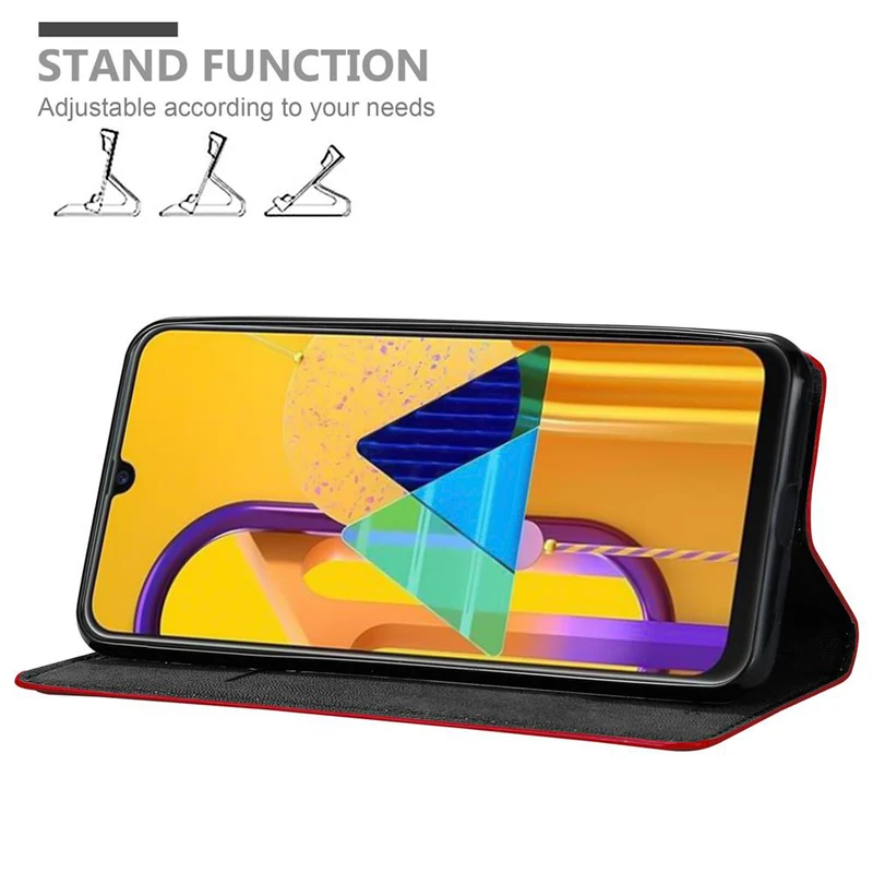 Cadorabo Hülle kompatibel mit Samsung Galaxy M21 / M30s Schutzhülle mit Magnetverschluss, Standfunktion und Kartenfach