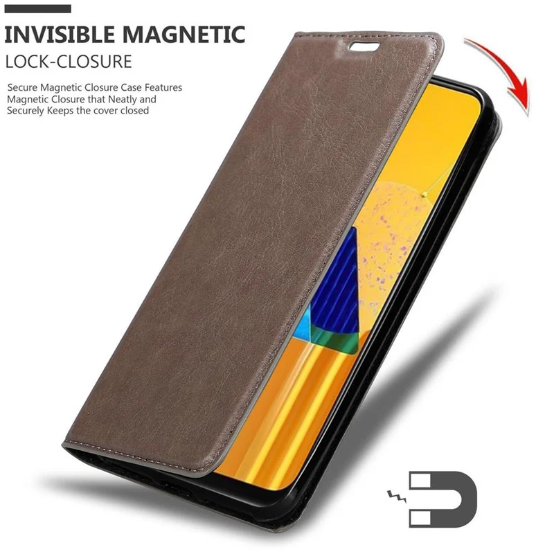 Cadorabo Hülle kompatibel mit Samsung Galaxy M21 / M30s Schutzhülle mit Magnetverschluss, Standfunktion und Kartenfach