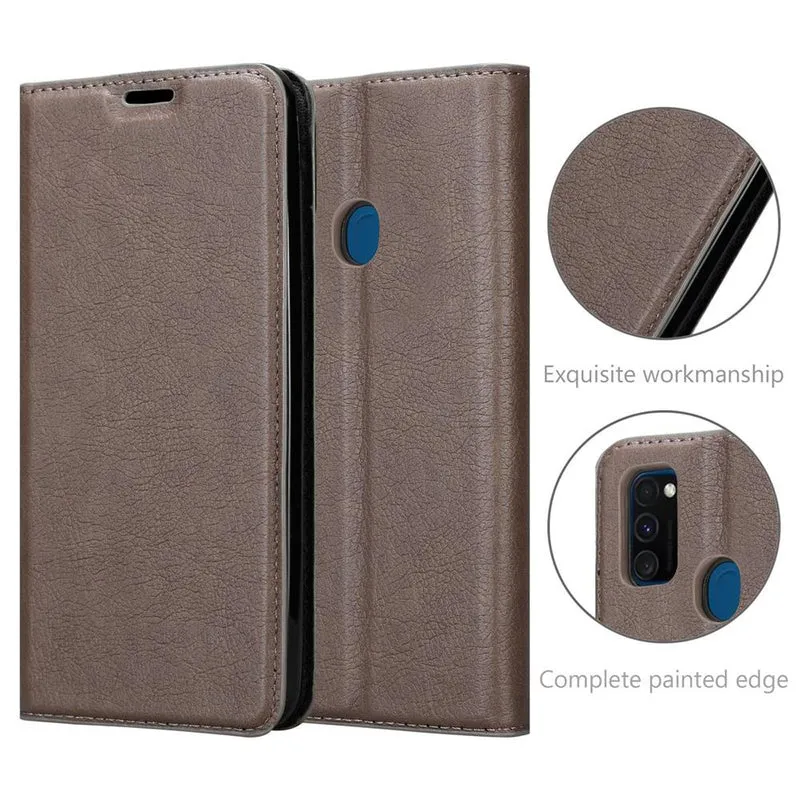 Cadorabo Hülle kompatibel mit Samsung Galaxy M21 / M30s Schutzhülle mit Magnetverschluss, Standfunktion und Kartenfach