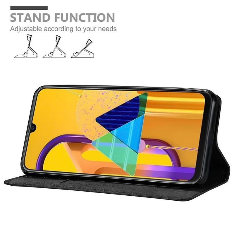 Cadorabo Hülle kompatibel mit Samsung Galaxy M21 / M30s Schutzhülle mit Magnetverschluss, Standfunktion und Kartenfach
