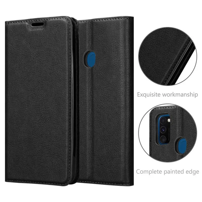 Cadorabo Hülle kompatibel mit Samsung Galaxy M21 / M30s Schutzhülle mit Magnetverschluss, Standfunktion und Kartenfach