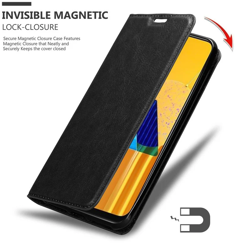 Cadorabo Hülle kompatibel mit Samsung Galaxy M21 / M30s Schutzhülle mit Magnetverschluss, Standfunktion und Kartenfach