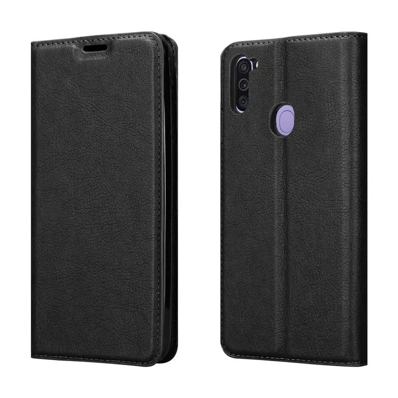 Cadorabo Hülle kompatibel mit Samsung Galaxy A11 / M11 Schutzhülle mit Magnetverschluss, Standfunktion und Kartenfach