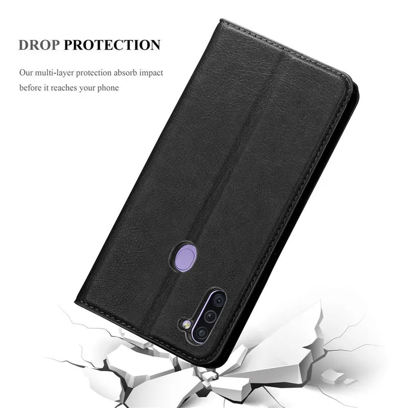 Cadorabo Hülle kompatibel mit Samsung Galaxy A11 / M11 Schutzhülle mit Magnetverschluss, Standfunktion und Kartenfach