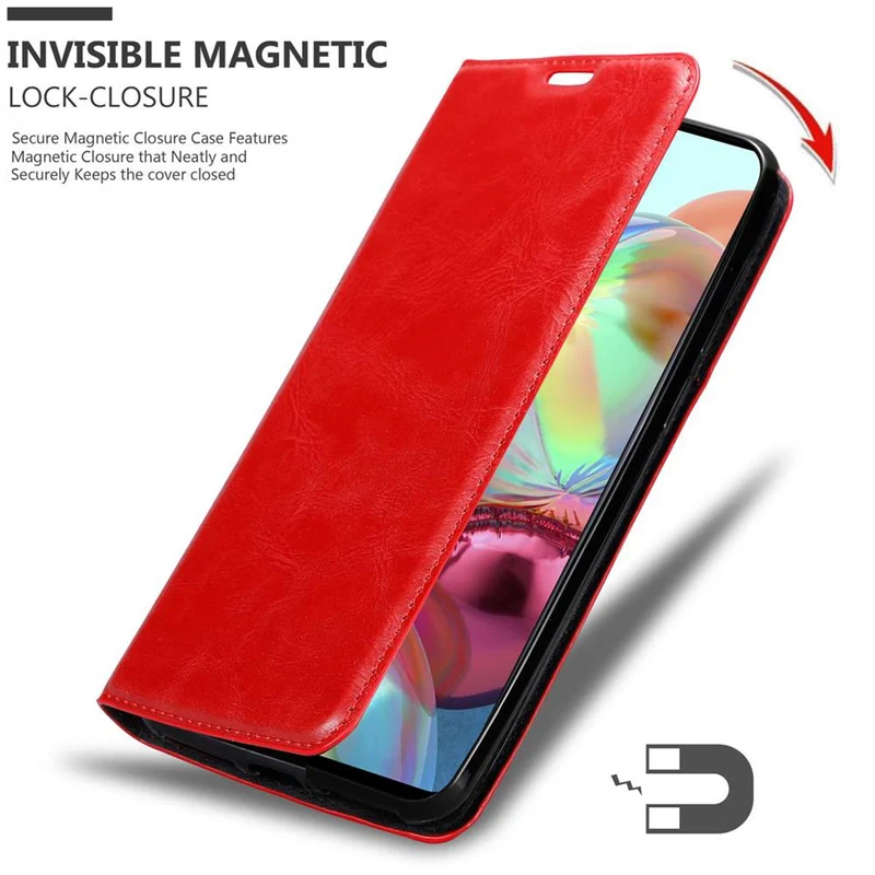 Cadorabo Hülle kompatibel mit Samsung Galaxy A71 5G Schutzhülle mit Magnetverschluss, Standfunktion und Kartenfach