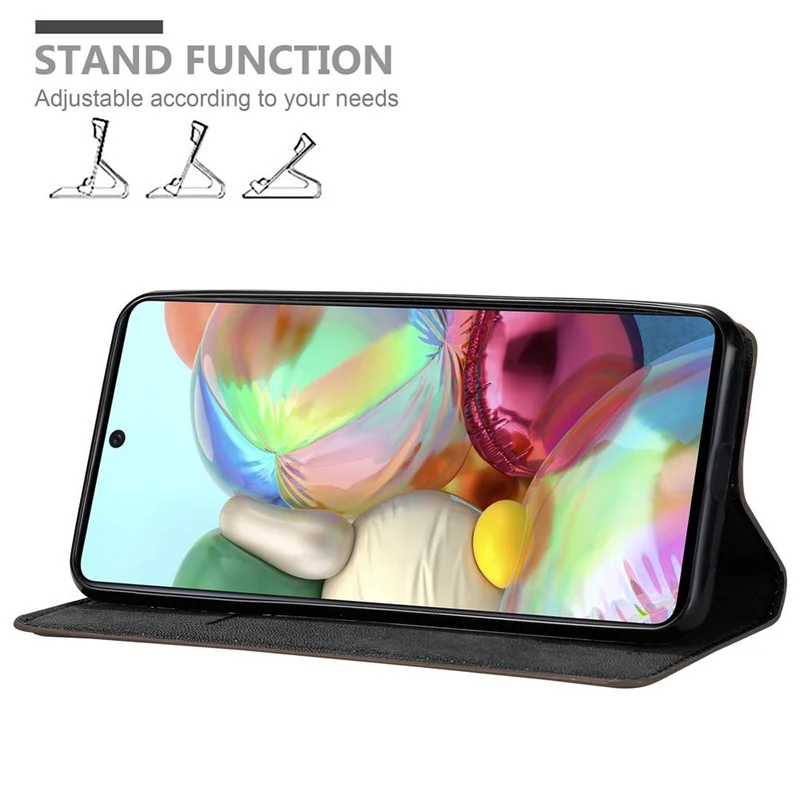 Cadorabo Hülle kompatibel mit Samsung Galaxy A71 5G Schutzhülle mit Magnetverschluss, Standfunktion und Kartenfach