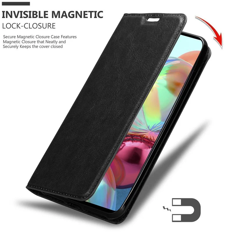 Cadorabo Hülle kompatibel mit Samsung Galaxy A71 5G Schutzhülle mit Magnetverschluss, Standfunktion und Kartenfach