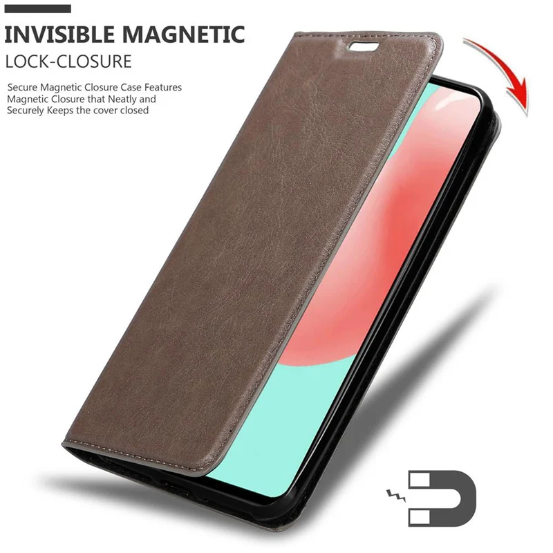 Cadorabo Hülle kompatibel mit Samsung Galaxy A41 Schutzhülle mit Magnetverschluss, Standfunktion und Kartenfach